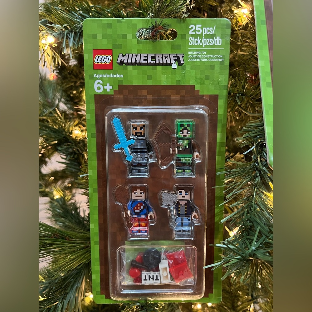 LEGO Minecraft (4) Mini-figure Pack with Blue and Green
